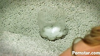 Kelly Wells  Sucks Gloryhole Cock while she’s Anally Banged
